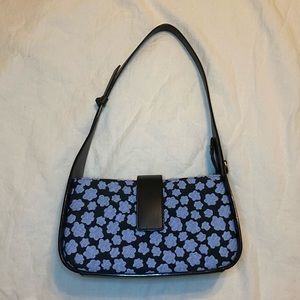 Charles & Keith Jacquard & Leather Chain-link Bag